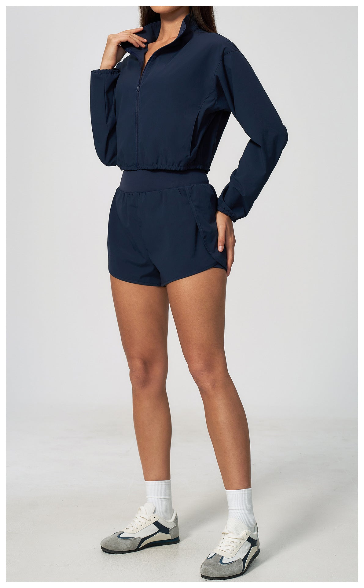Cropped Windbreaker & Shorts Set