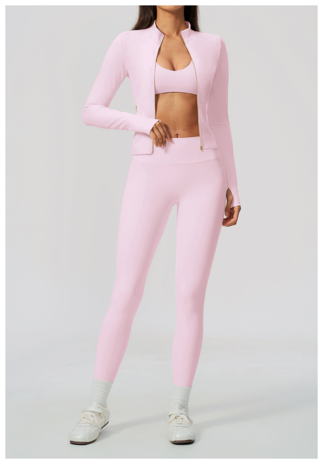 3-Piece Zip Jacket Activewear Set