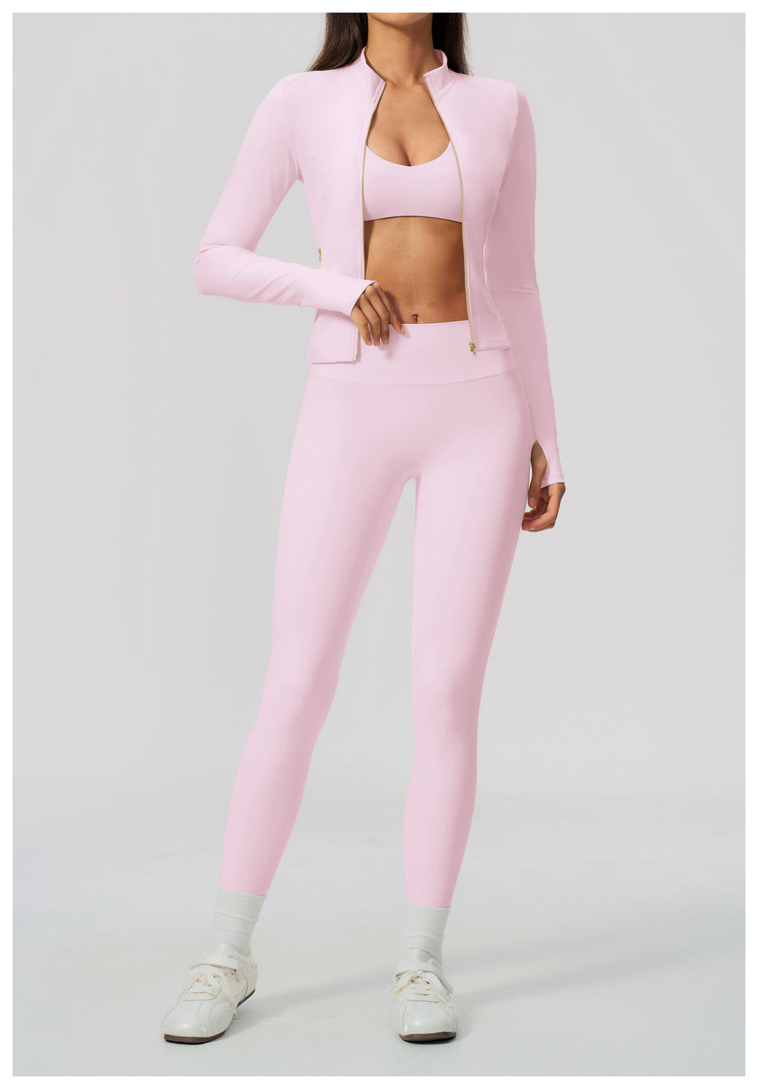 3-Piece Zip Jacket Activewear Set
