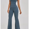 Cross-Back Bra & Flared Pant Yoga Set