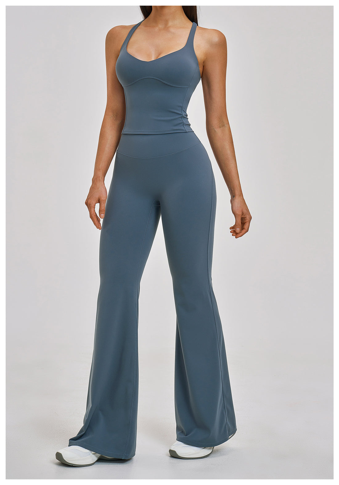 Cross-Back Bra & Flared Pant Yoga Set