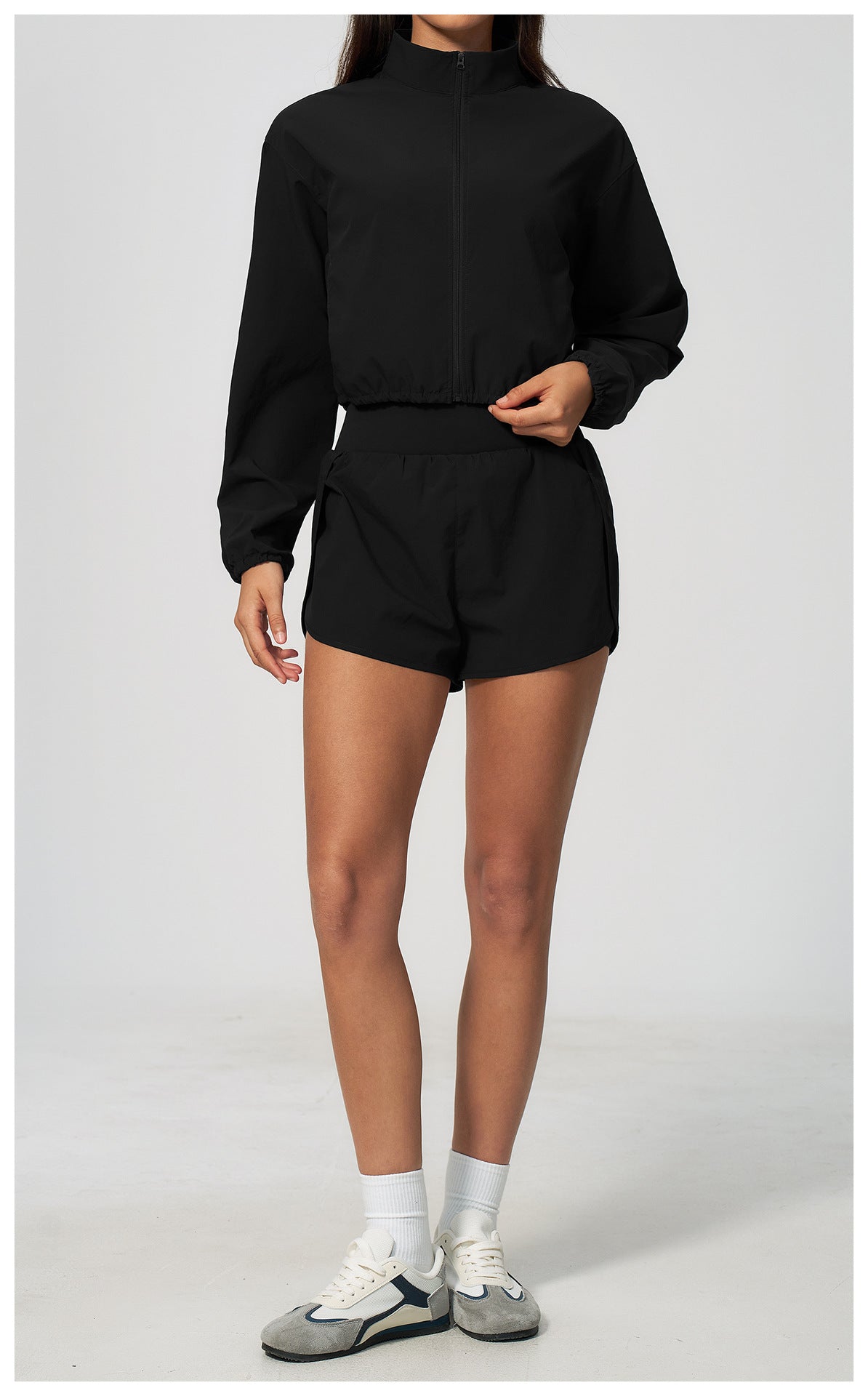 Cropped Windbreaker & Shorts Set