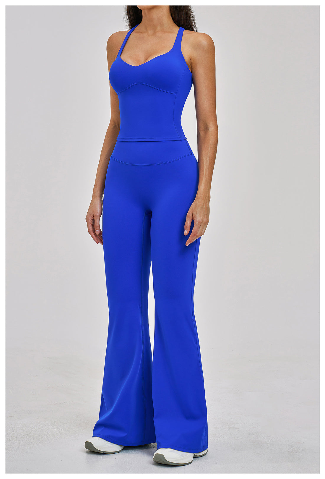 Cross-Back Bra & Flared Pant Yoga Set