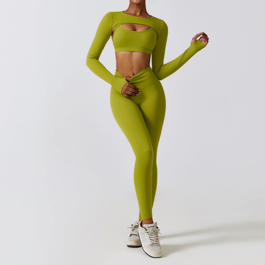 Tight yoga suit, nude quick drying exercise set, slimming fitness suit eprolo