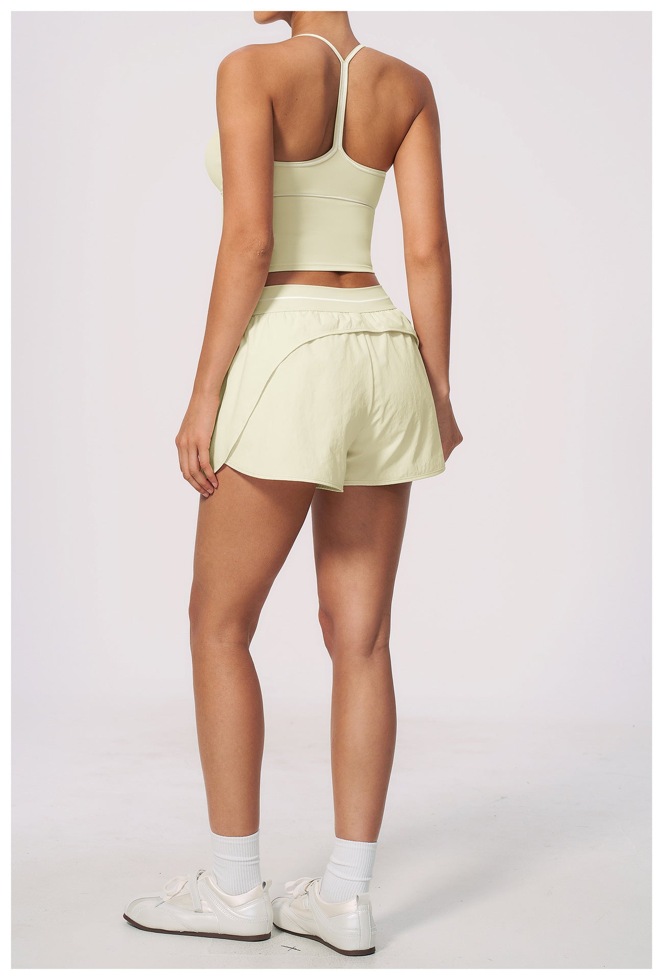 V-Neck Cami Bra & Running Shorts Set