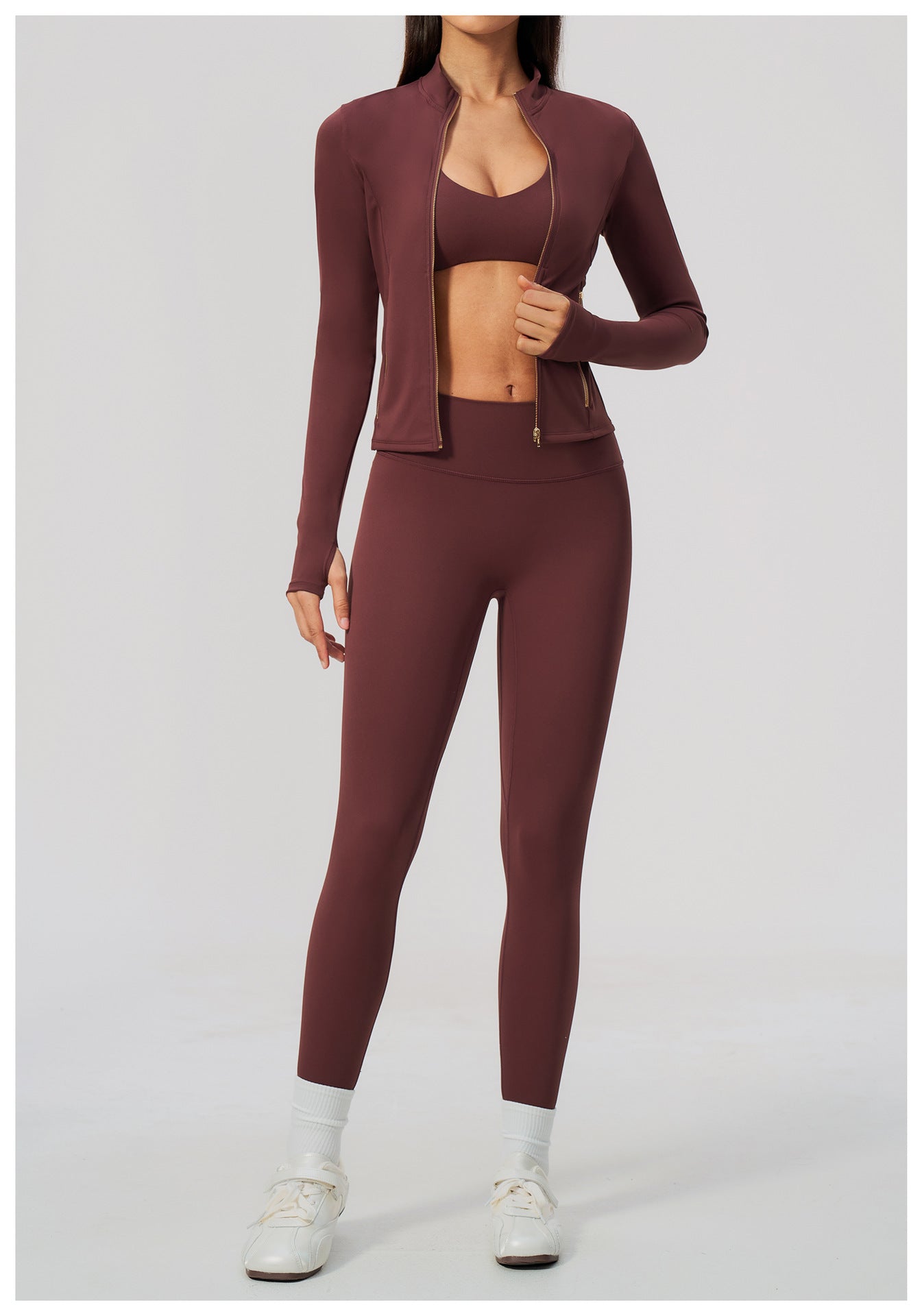 3-Piece Zip Jacket Activewear Set