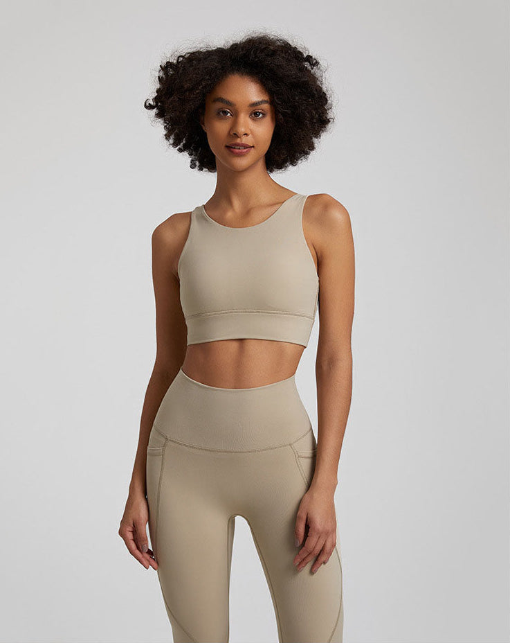 Cross-Back Longline Sports Bra