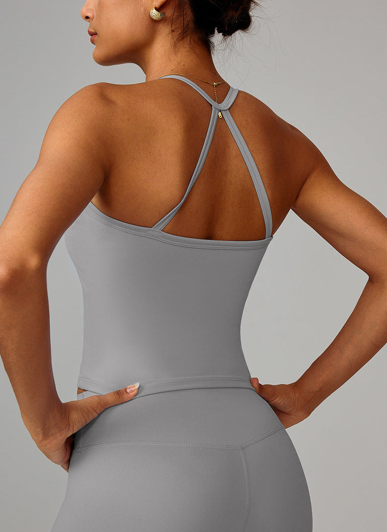 Strappy Racerback Cropped Cami Tank