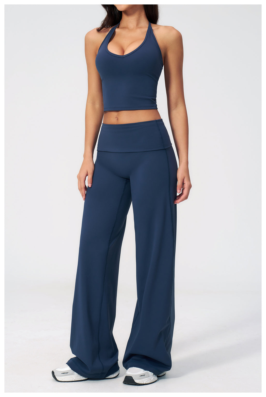 Halter Crop Top & Wide-Leg Pants Set (Style 2)