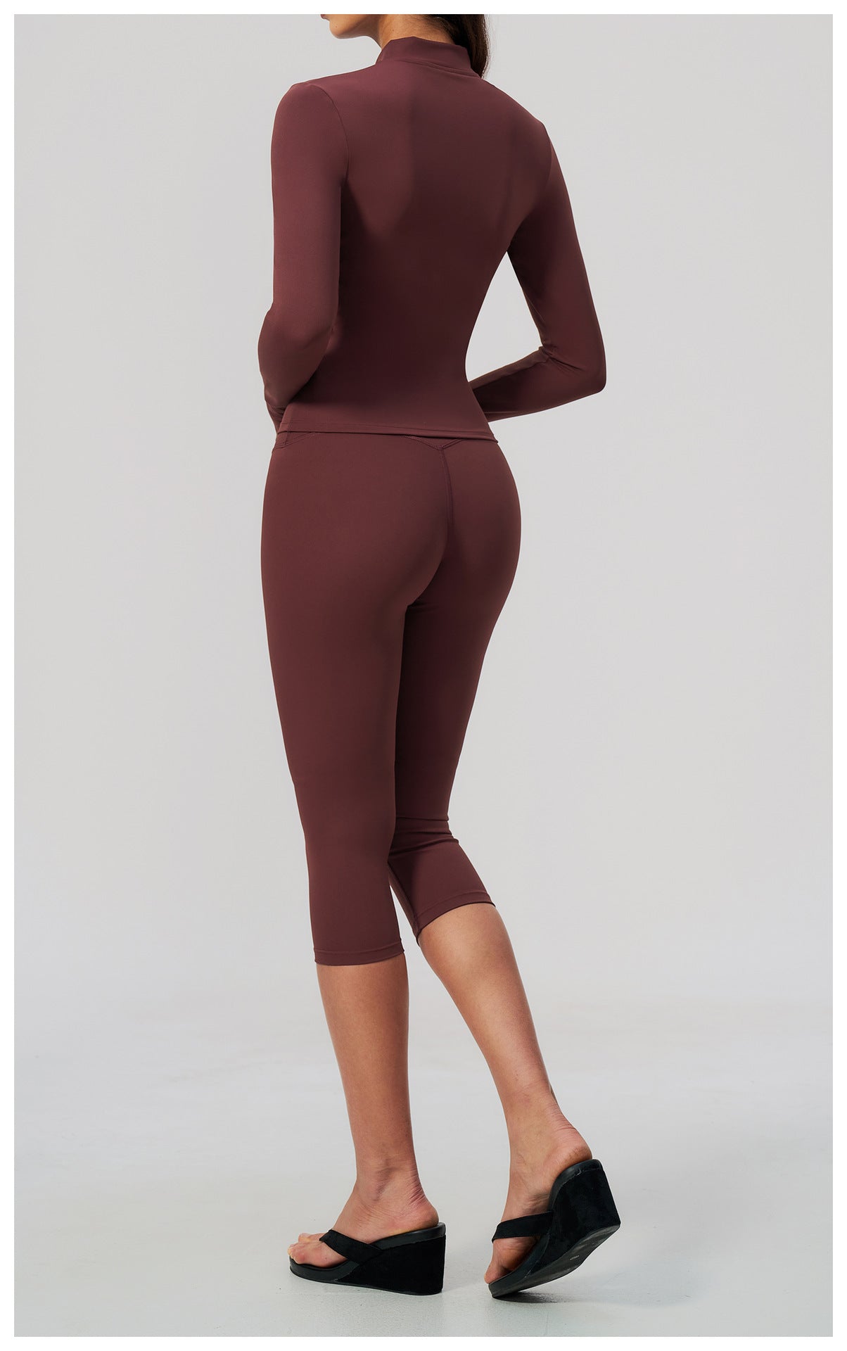 Zip-Up Capri Yoga 3-Piece Set
