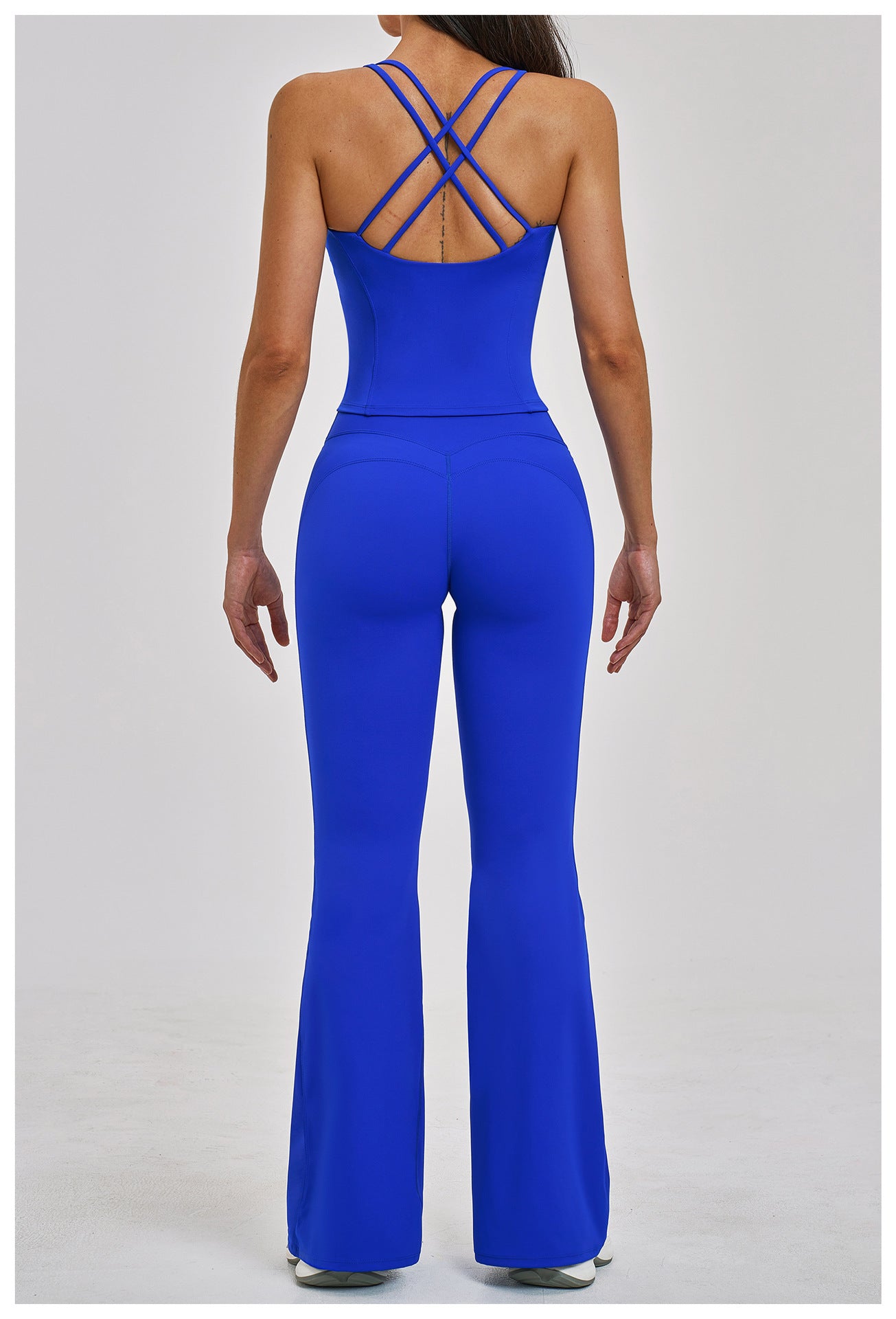 Cross-Back Bra & Flared Pant Yoga Set