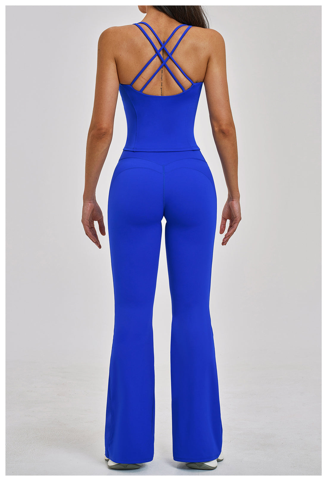 Cross-Back Bra & Flared Pant Yoga Set
