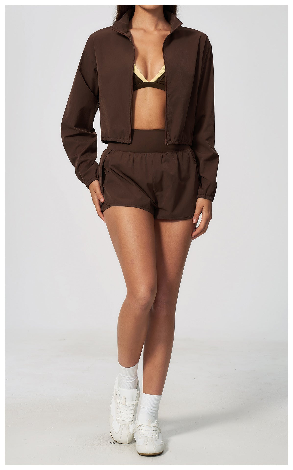 Cropped Windbreaker & Shorts Set
