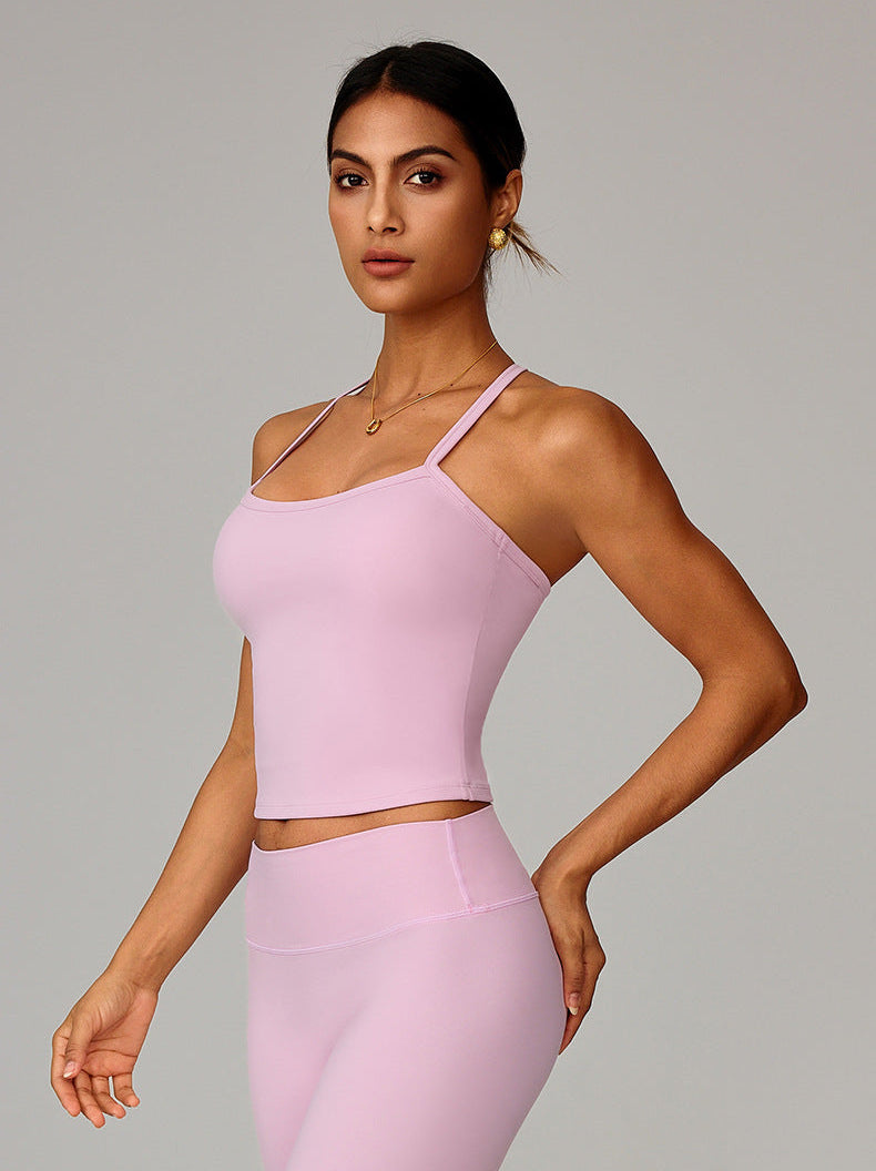 Strappy Racerback Cropped Cami Tank
