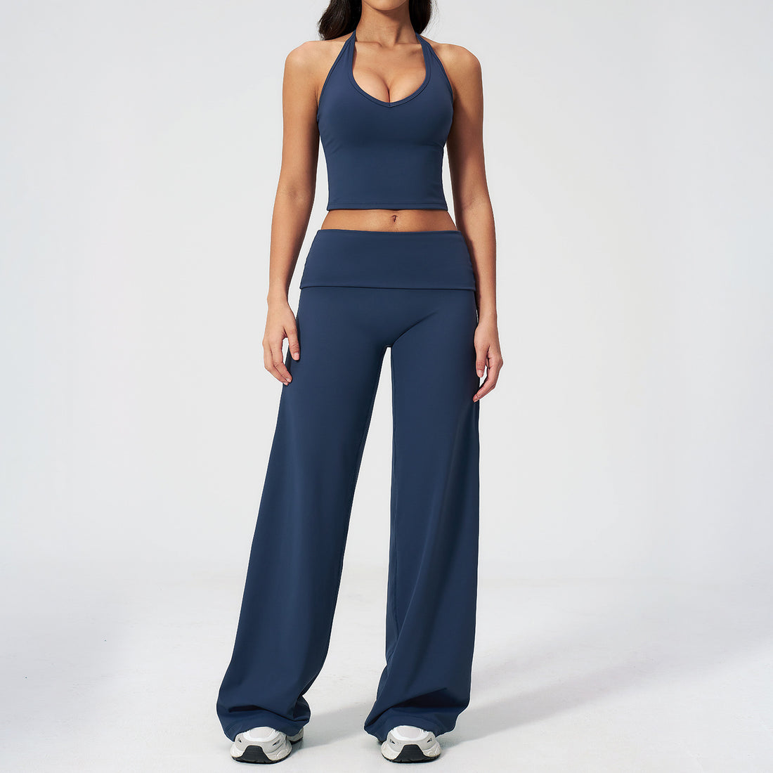 Crossover Strapless Fitted Back Workout Set Fitness High-Waisted Casual Running Yoga Set eprolo