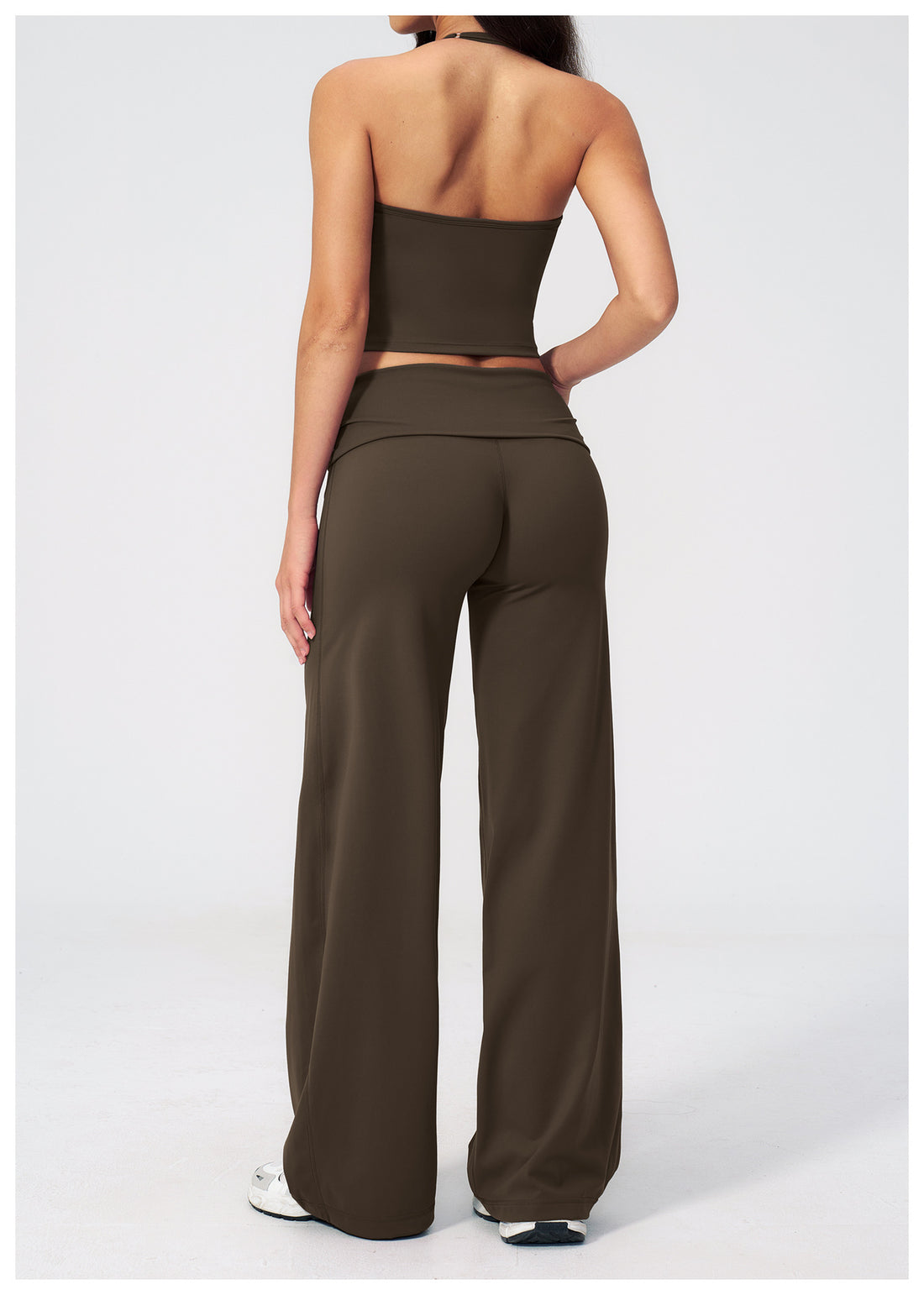Halter Crop Top & Wide-Leg Pants Set (Style 2)