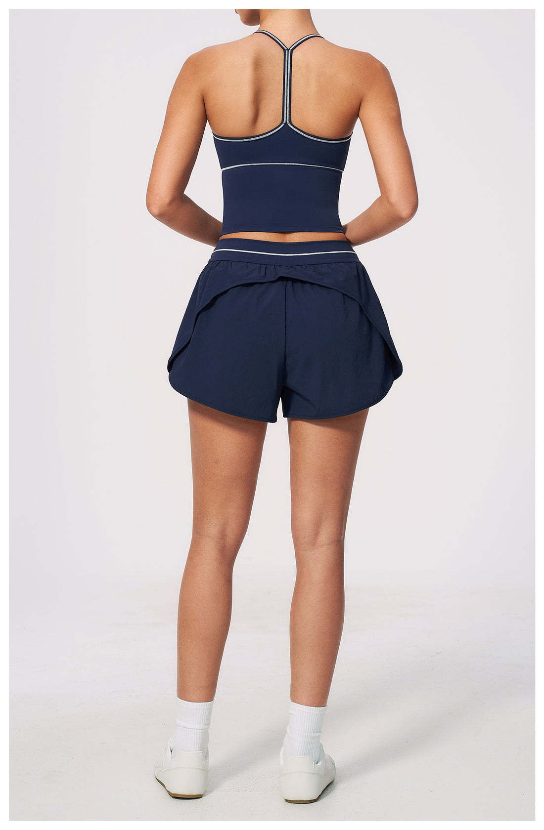 V-Neck Cami Bra & Running Shorts Set