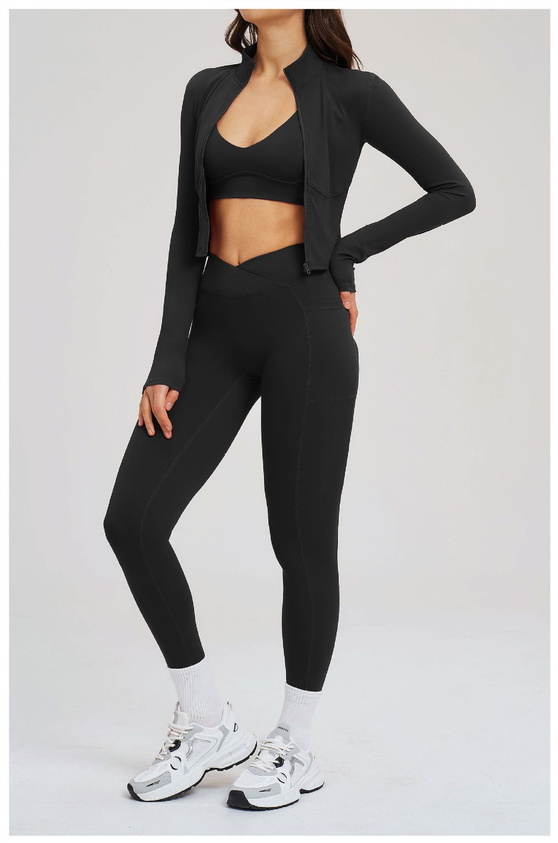 Women's Seamless Zip 3-Piece Activewear Set