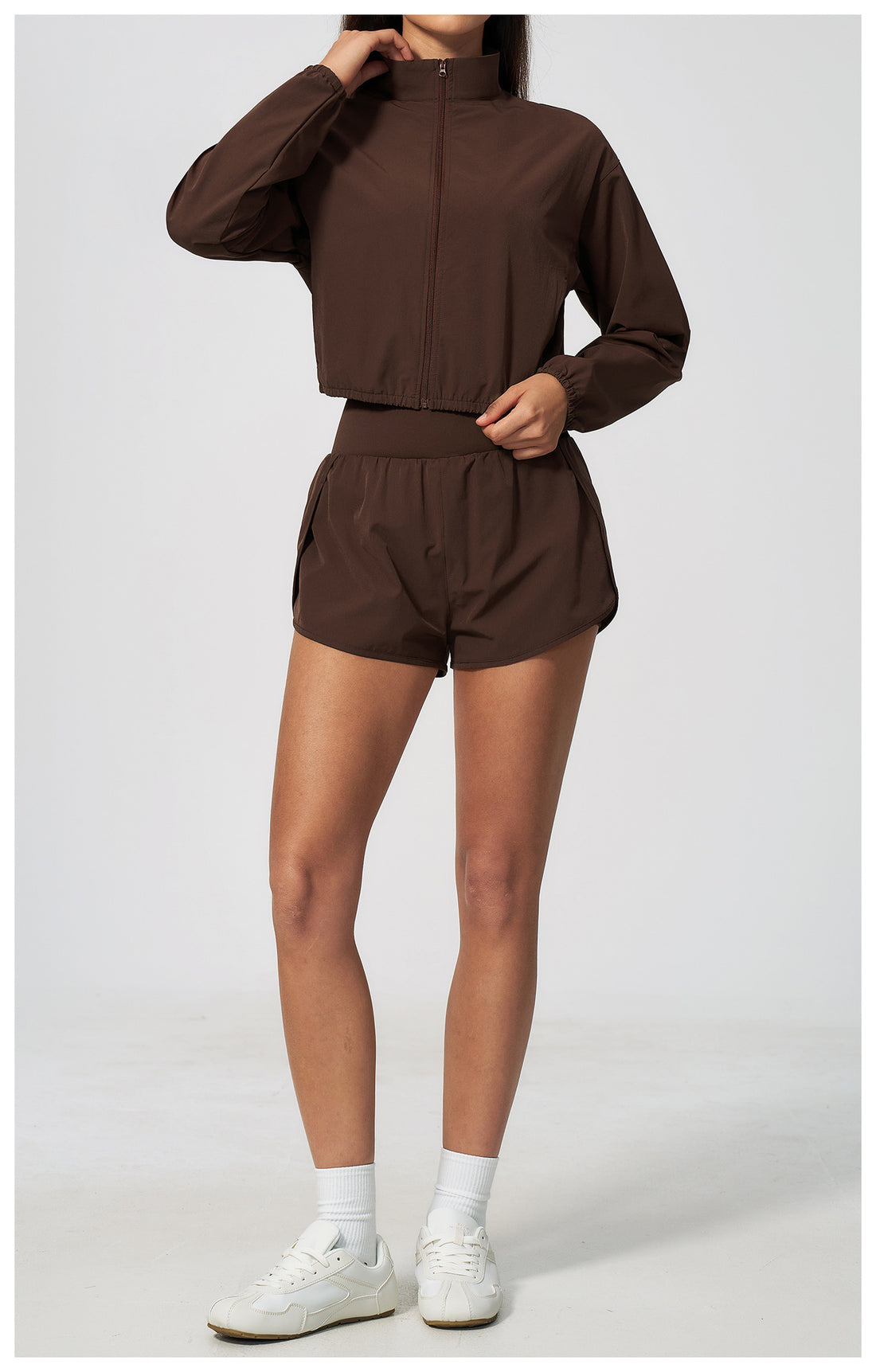 Cropped Windbreaker & Shorts Set