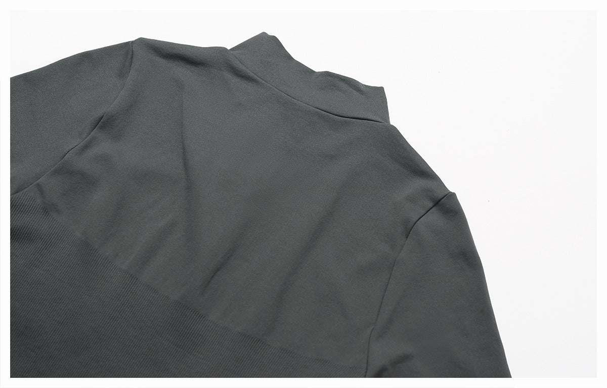 Zip-Up Long Sleeve Crop Yoga Jacket