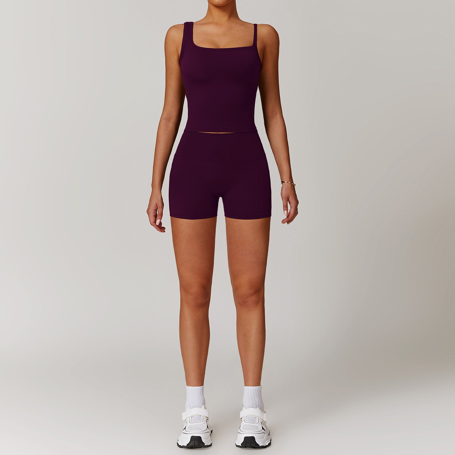 Quick drying vest+shorts yoga suit outdoor training suit running sports fitness suit set eprolo