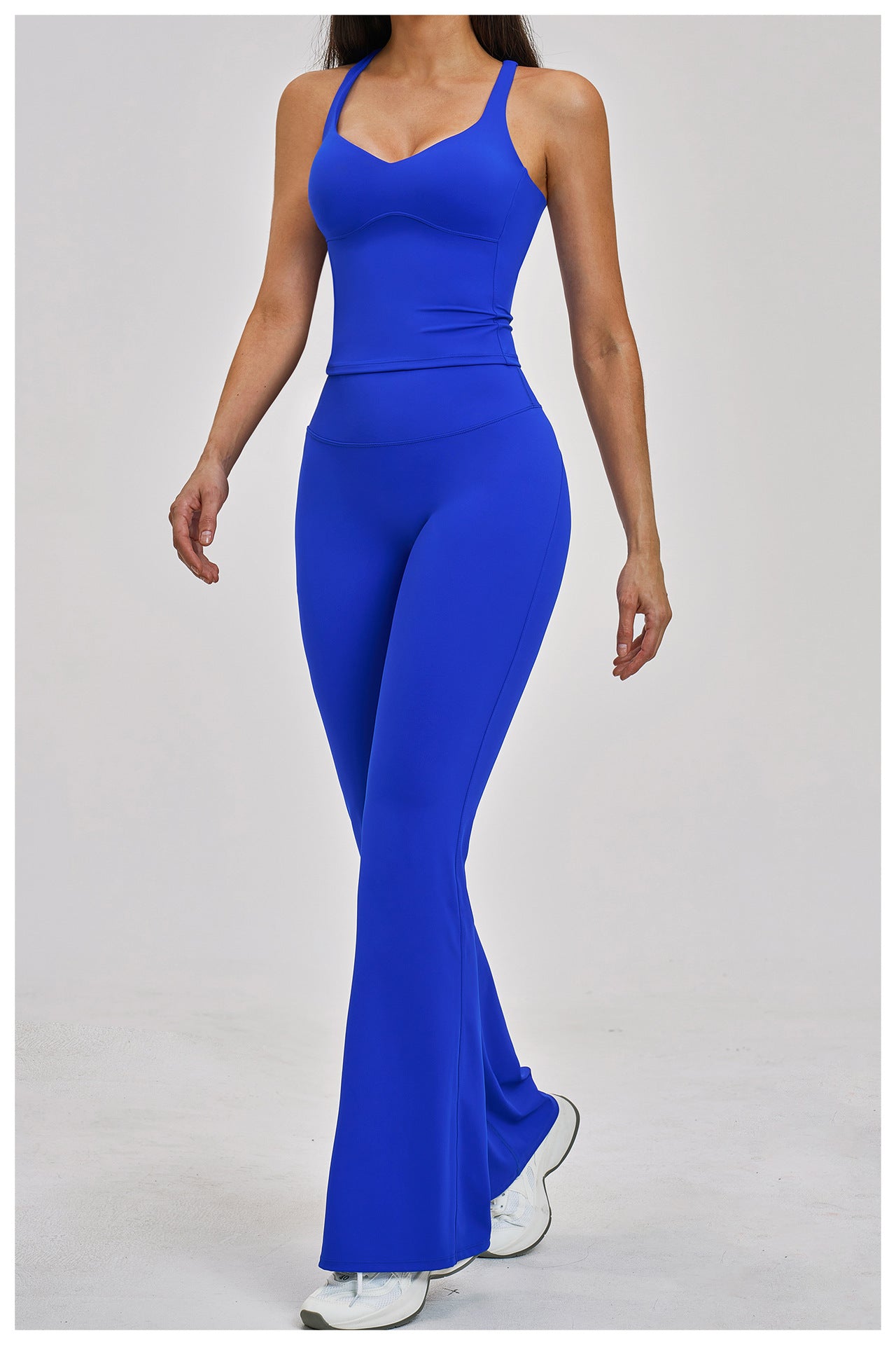 Cross-Back Bra & Flared Pant Yoga Set