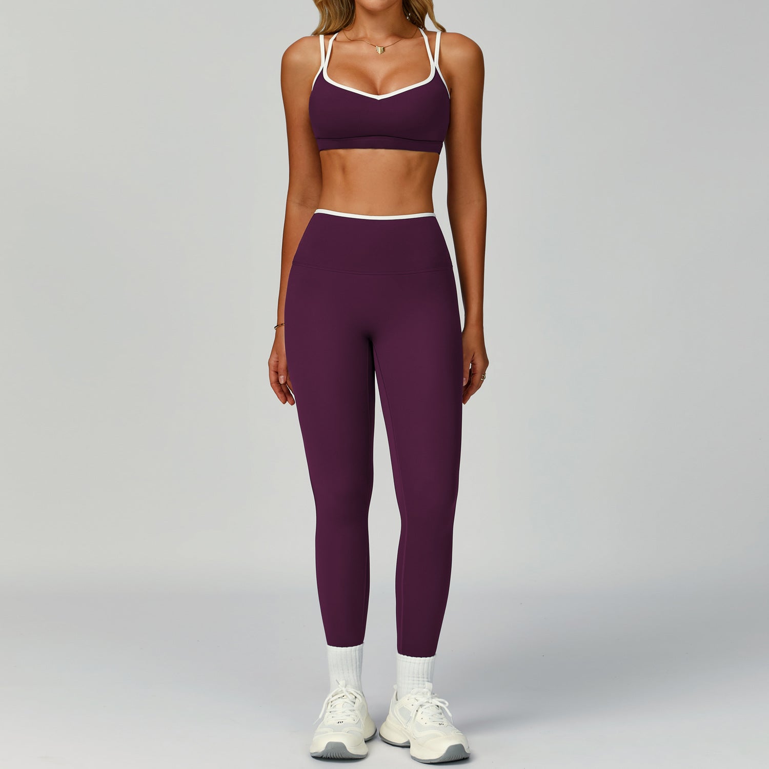 Set for Women - Tight-Fitting Backless Yoga Suit for Outdoor Fitness eprolo