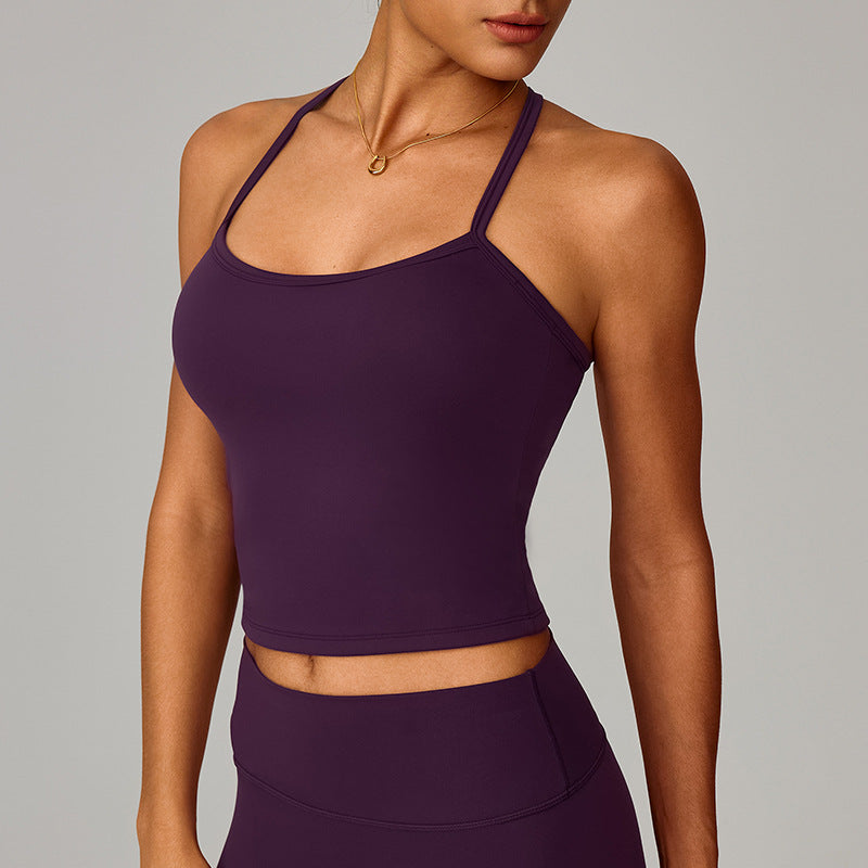 Beautiful back yoga vest quick drying fitness top eprolo
