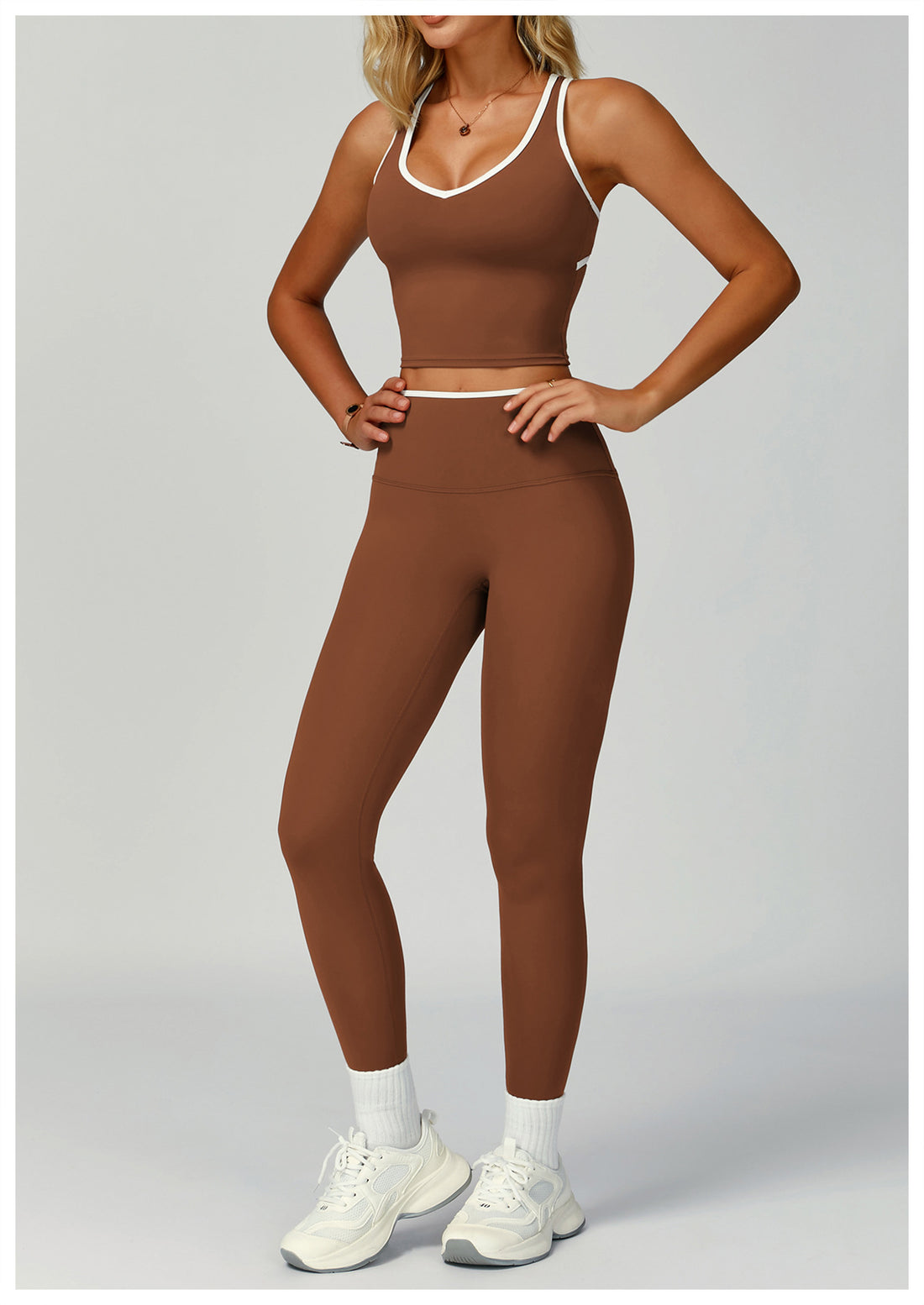 Strappy Backless Bra & Bike Short Set