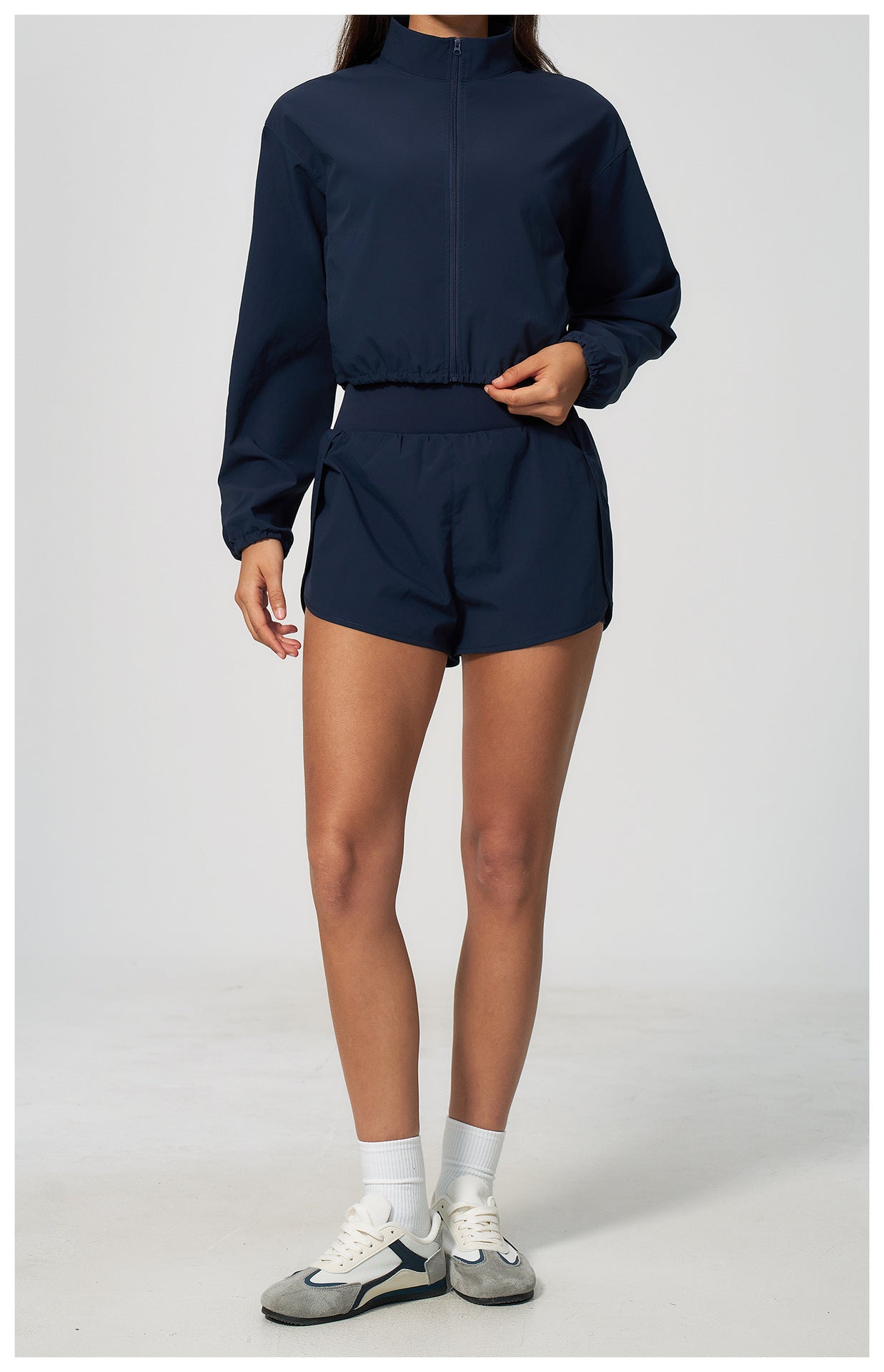 Cropped Windbreaker & Shorts Set