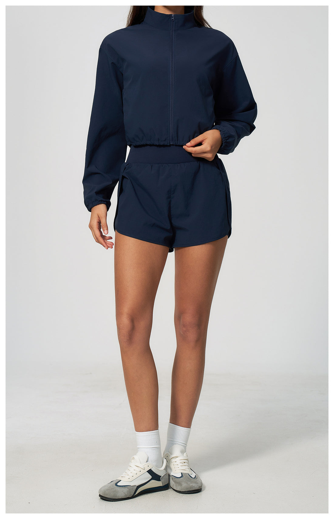 Cropped Windbreaker & Shorts Set