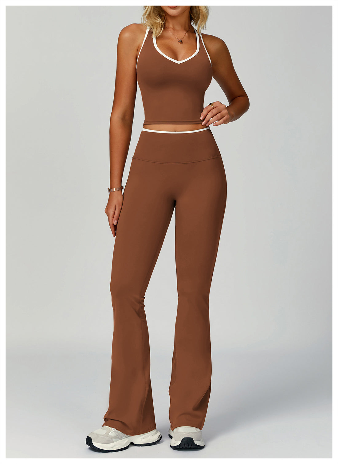 Strappy Backless Bra & Bike Short Set