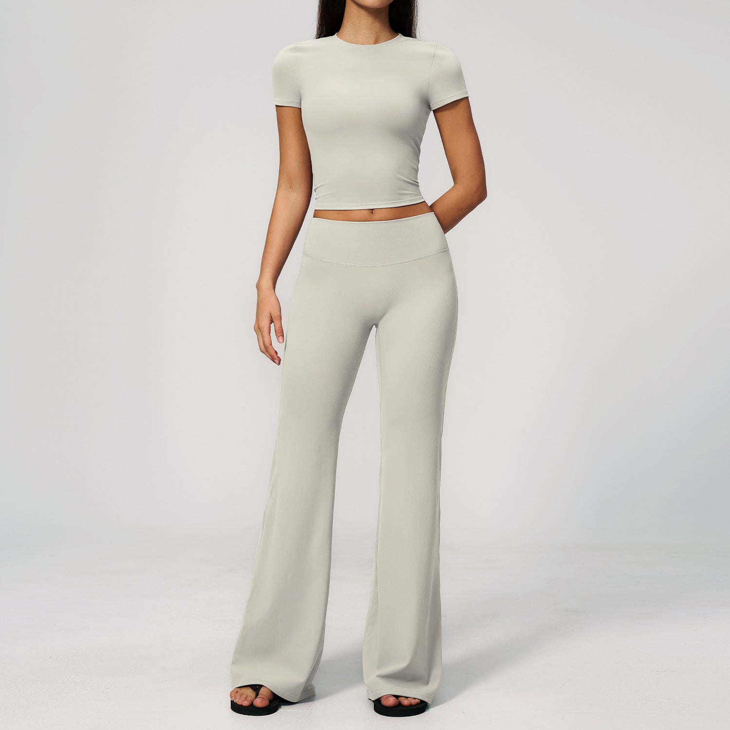 Creamy Feel Sportswear Set, Casual Slimming High-Waisted Butt-Lifting Outdoor Fitness Running Quick-Dry Athletic Wear eprolo