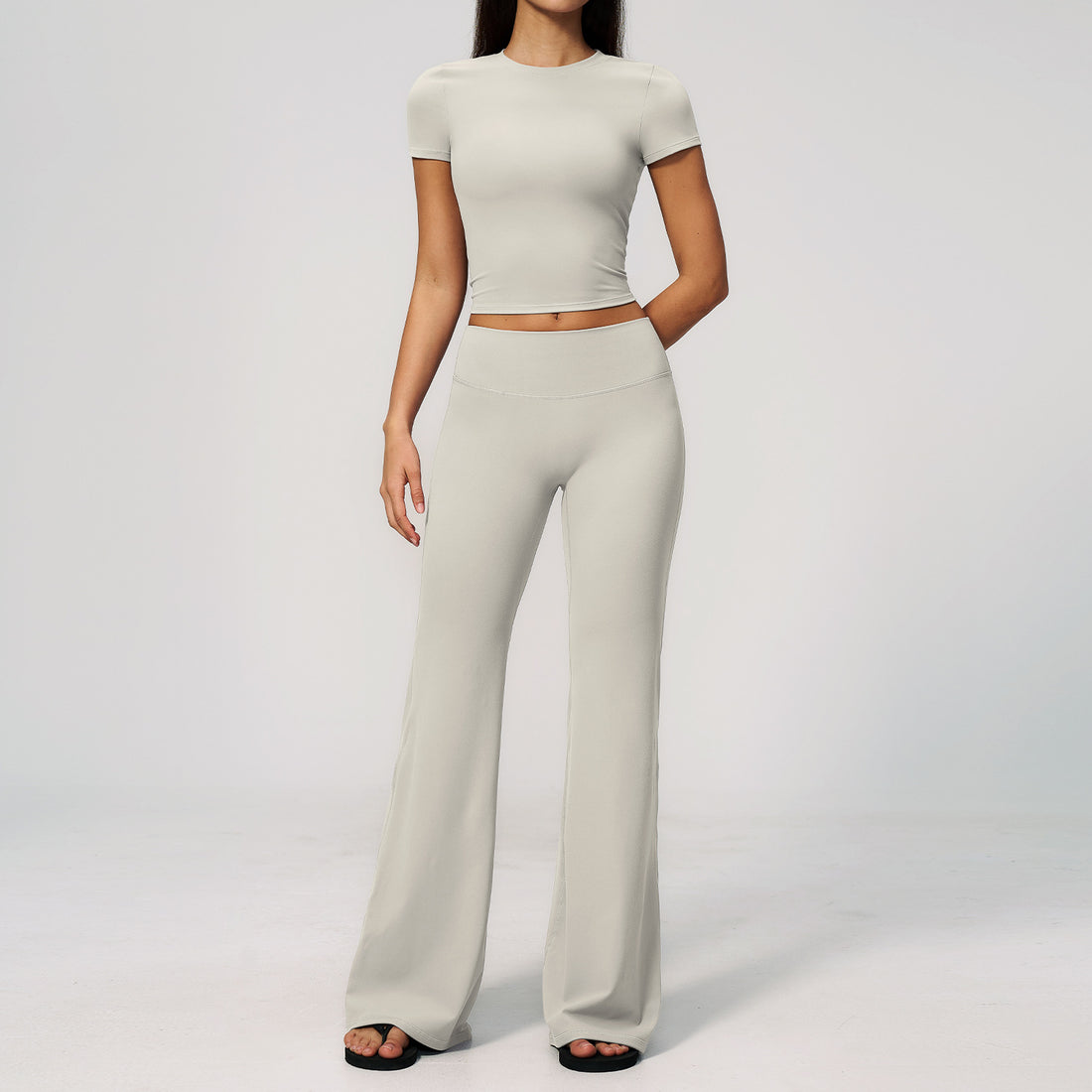 Creamy Feel Sportswear Set, Casual Slimming High-Waisted Butt-Lifting Outdoor Fitness Running Quick-Dry Athletic Wear eprolo