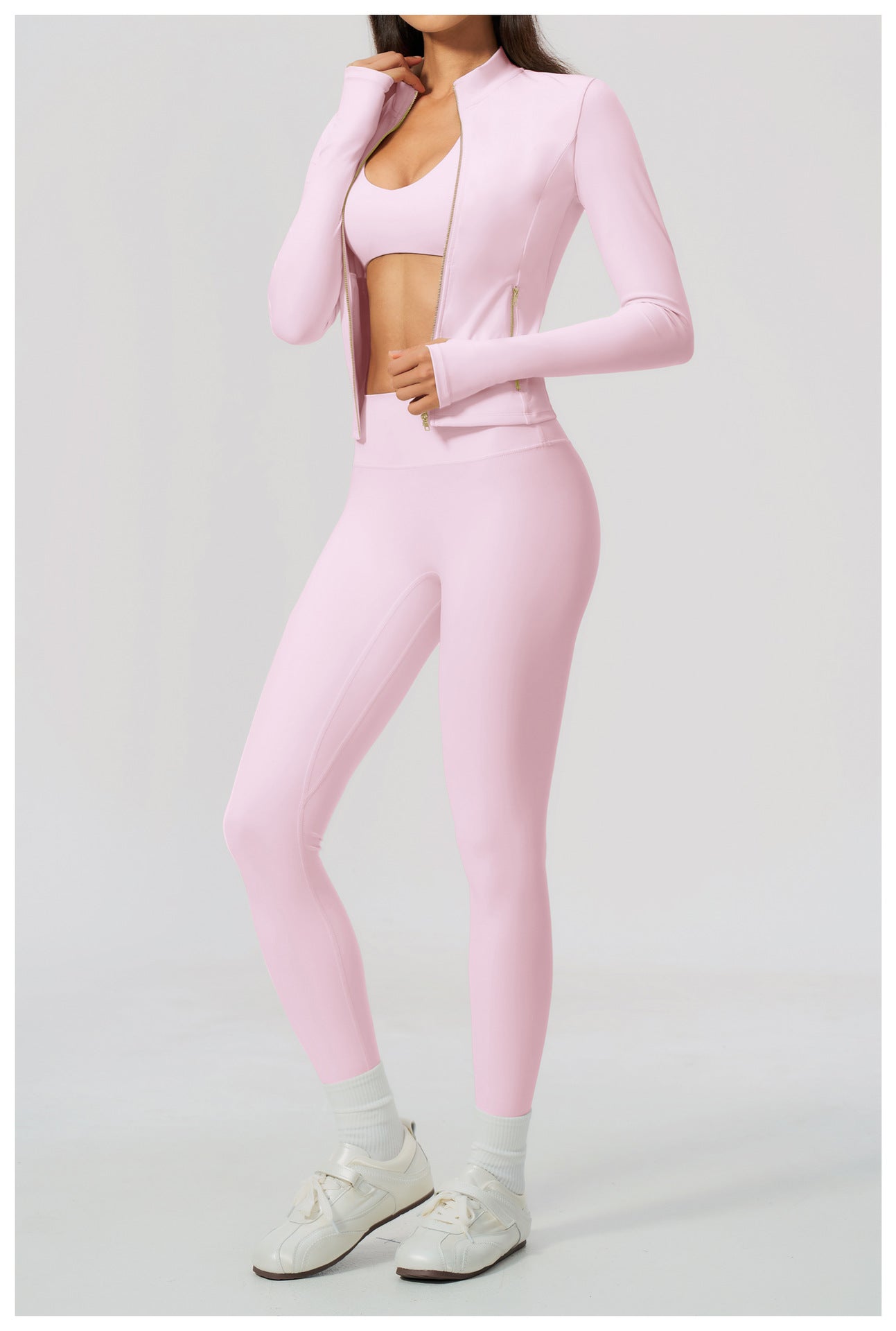 3-Piece Zip Jacket Activewear Set