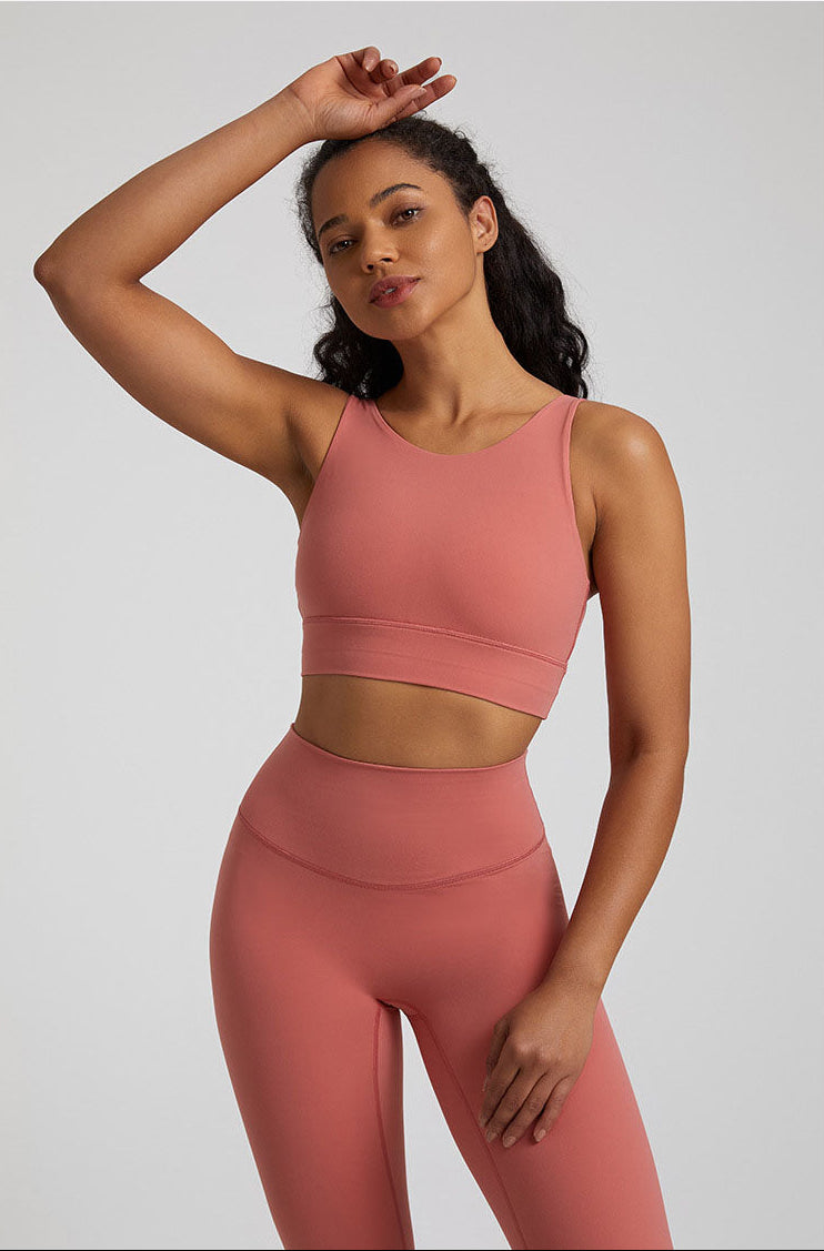 Cross-Back Longline Sports Bra