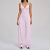 Comfortable Brushed Fabric Sport Set Loose Wide-Leg Backless Casual Outfit Outdoor Cycling Running Yoga Set eprolo
