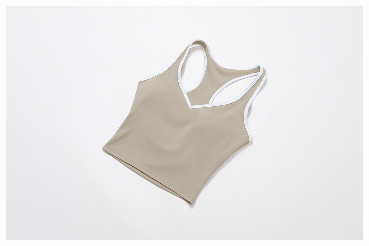 Strappy Backless Bra & Bike Short Set