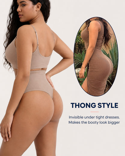 Thong Belly Control Underwear Set with Bra Large U-Shape eprolo