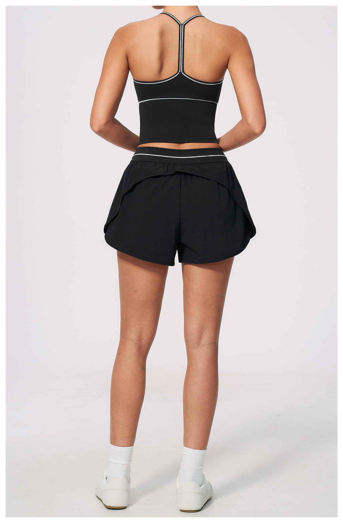 V-Neck Cami Bra & Running Shorts Set