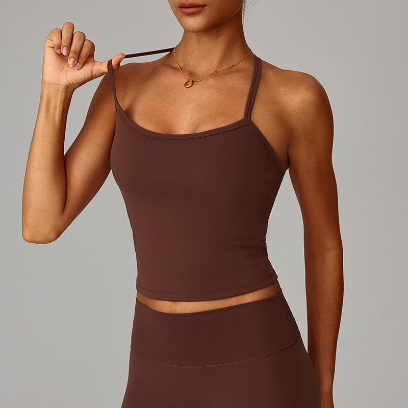 Beautiful back yoga vest quick drying fitness top eprolo