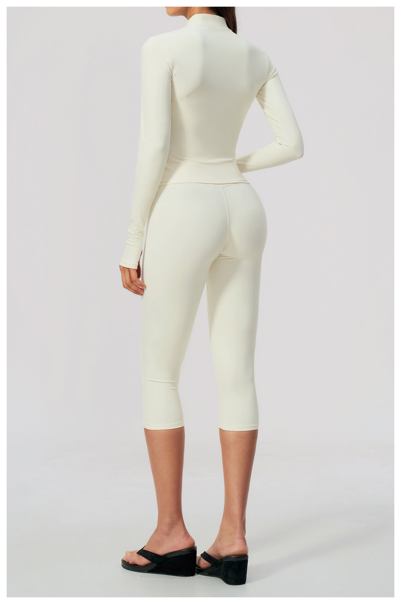 Zip-Up Capri Yoga 3-Piece Set