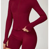 Zip-Up Long Sleeve Crop Yoga Jacket