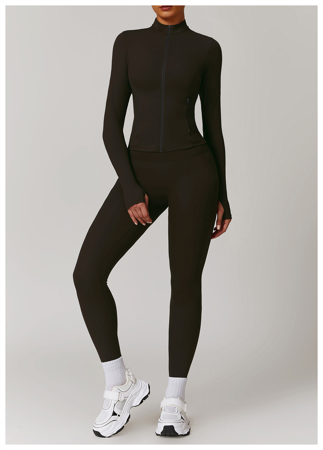 Zip-Up Long Sleeve & Legging Yoga Set