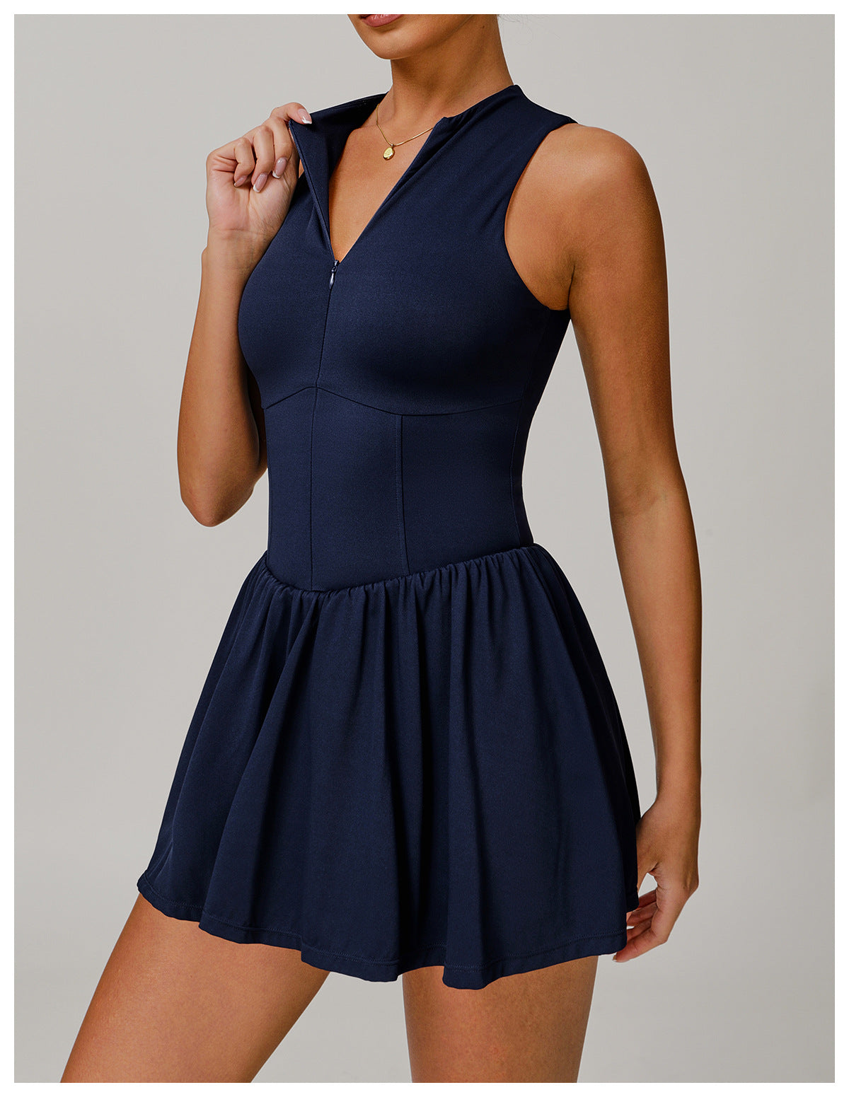 Cloud Sense Fit-and-Flare Tennis Dress