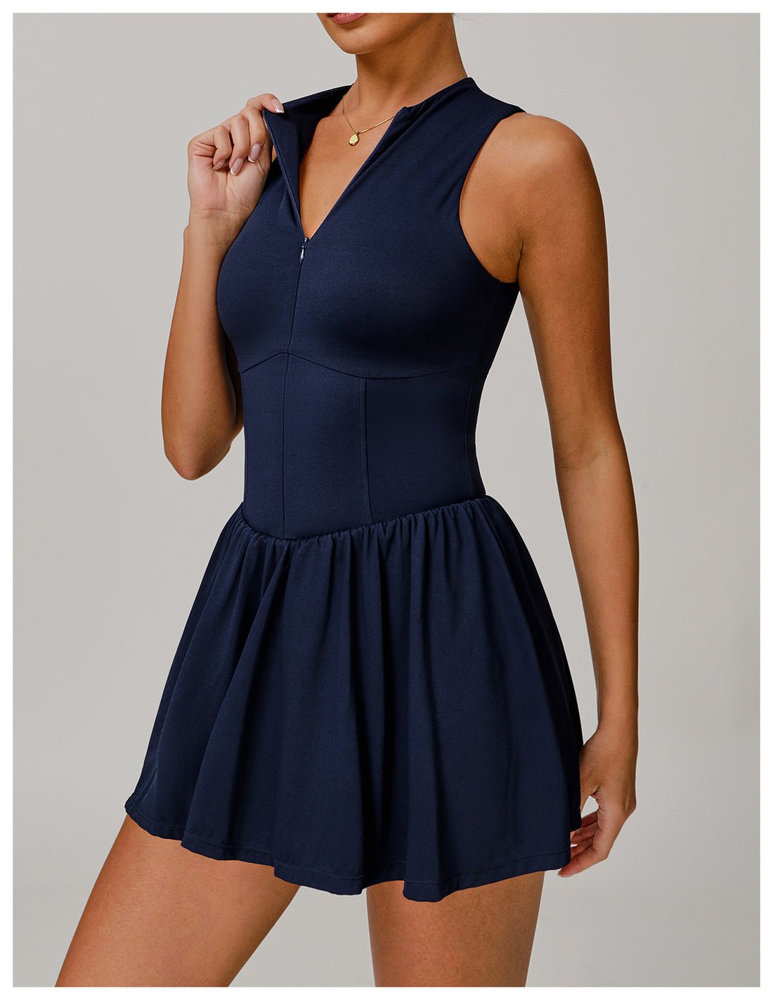 Cloud Sense Fit-and-Flare Tennis Dress