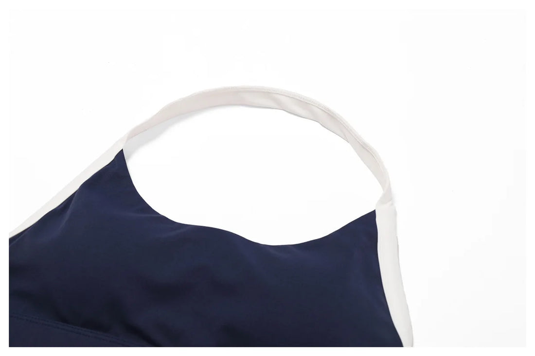 Halter Bra & Leggings Color-Block Set