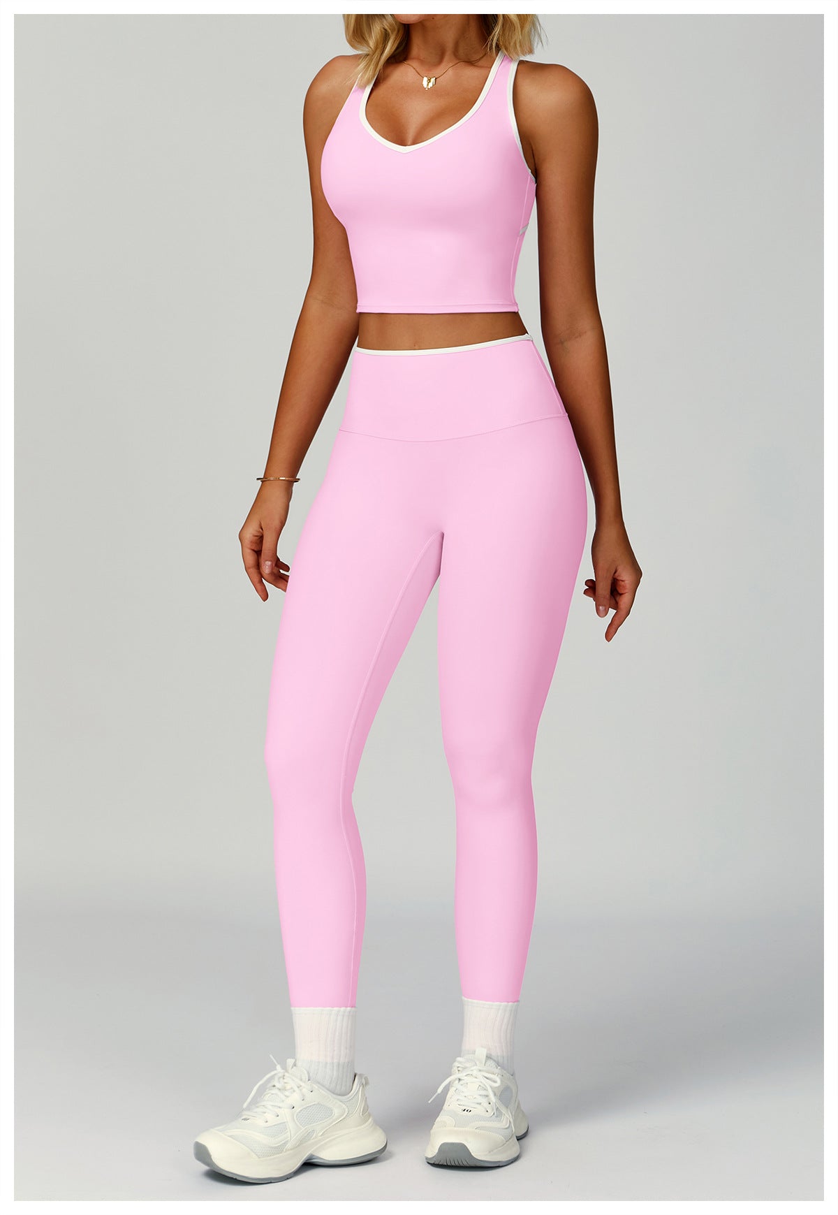 Strappy Backless Bra & Bike Short Set