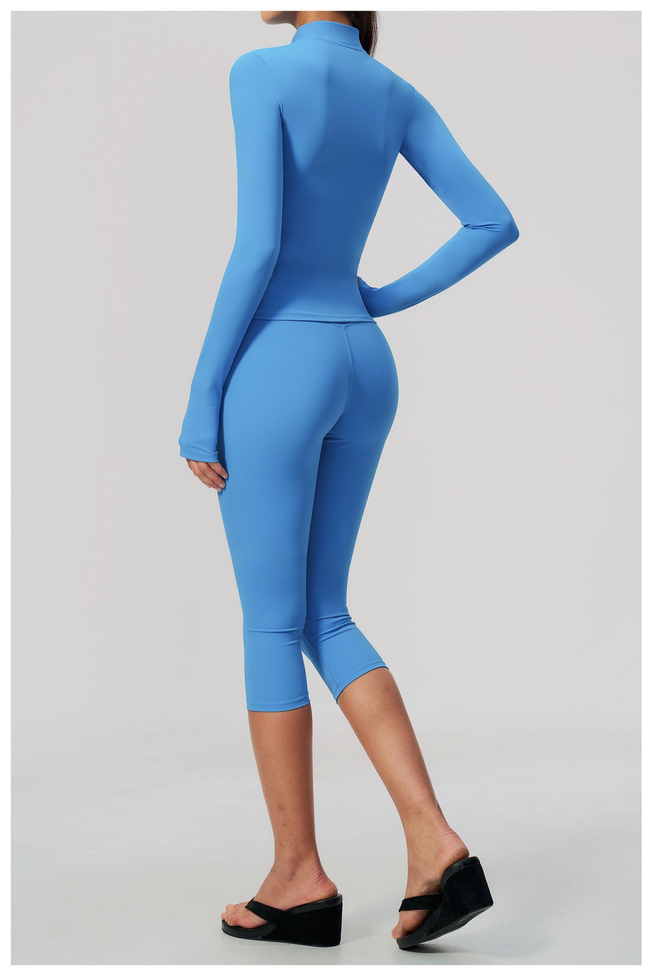 Zip-Up Capri Yoga 3-Piece Set