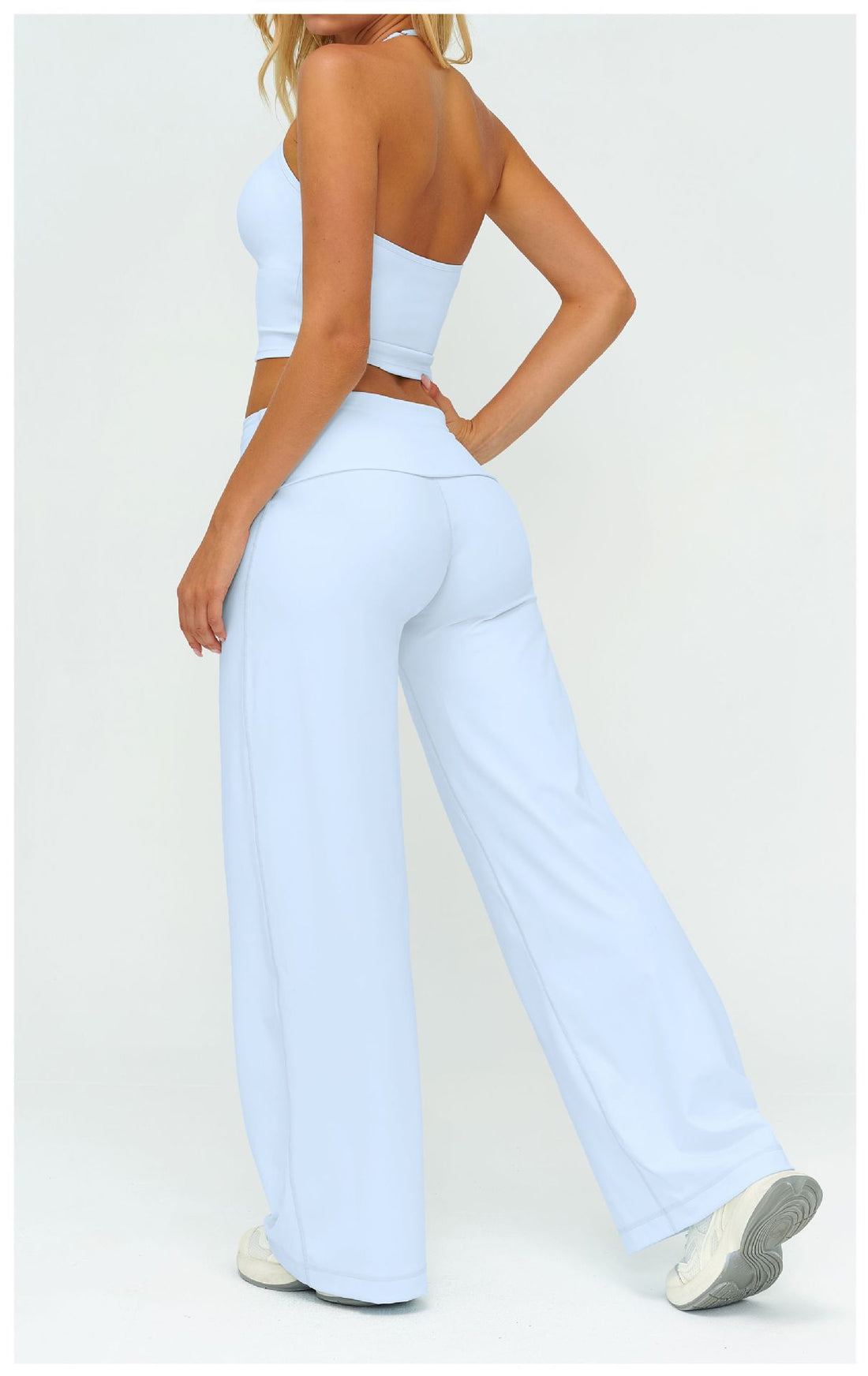 Halter Crop Top & Wide-Leg Pants Set (Style 2)